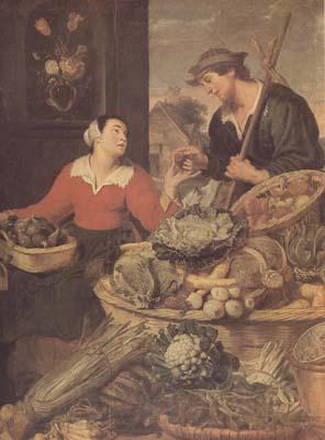 Frans Snyders detail Fruit and Vegetable Stall (mk14)
